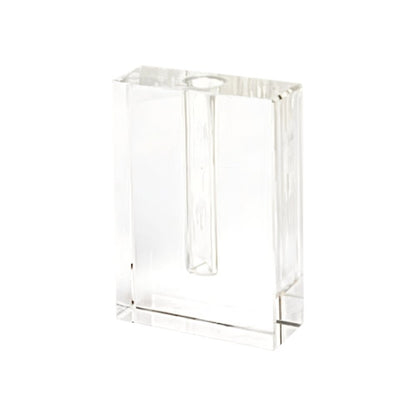 8" Clear Crystal Clear Square Table Vase HomeRoots