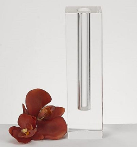 10" Clear Cylinder Crystal Glass Table Vase HomeRoots