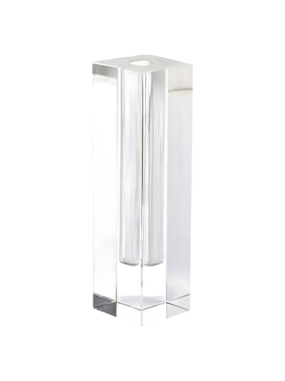 10" Clear Cylinder Crystal Glass Table Vase HomeRoots