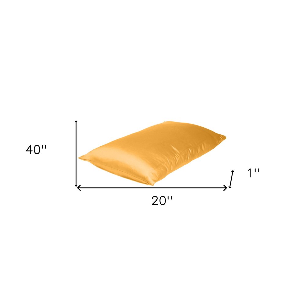 Apricot Dreamy Silky Satin King Size Pillowcase HomeRoots