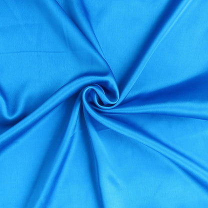 Blue Satin And Satin King Pillowcase HomeRoots