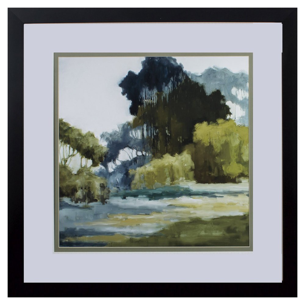 Set Of Two Bean Fields And Tall Trees Framed Art — view 1