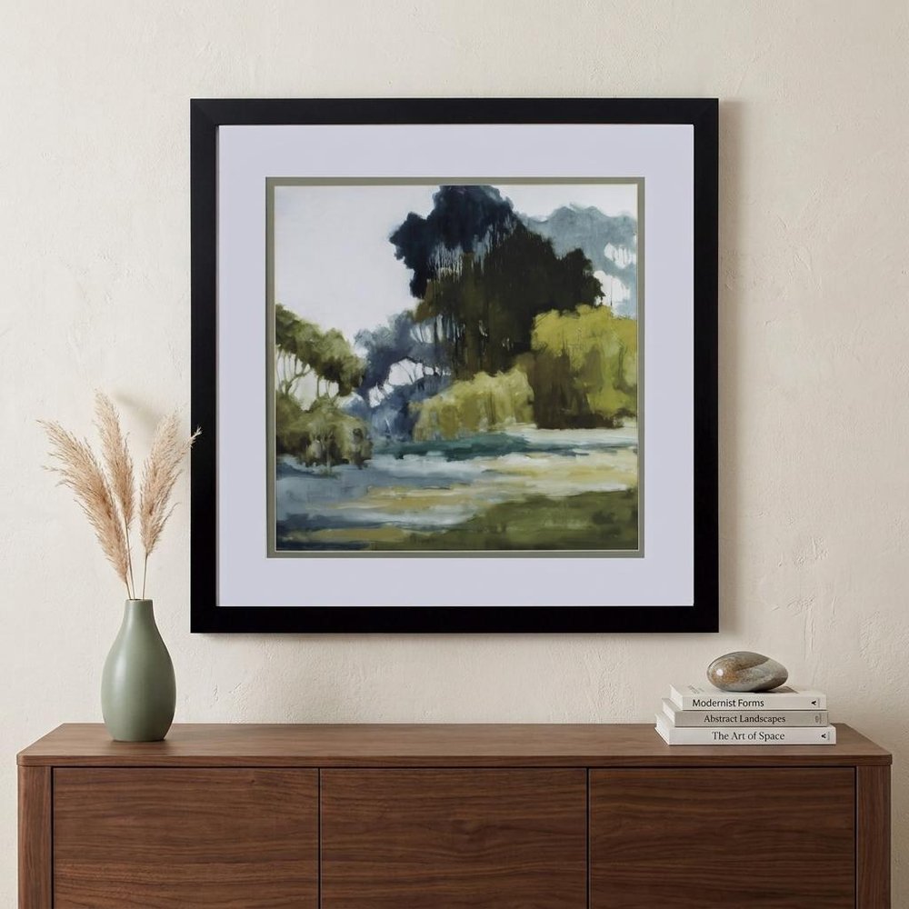 Set Of Two Bean Fields And Tall Trees Framed Art — view 5