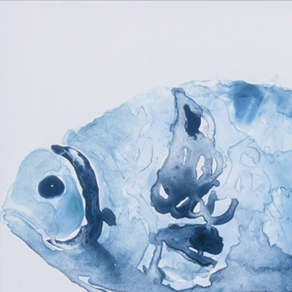 Set Of 2 Blue Watercolor Fish A Framed Art — view 3