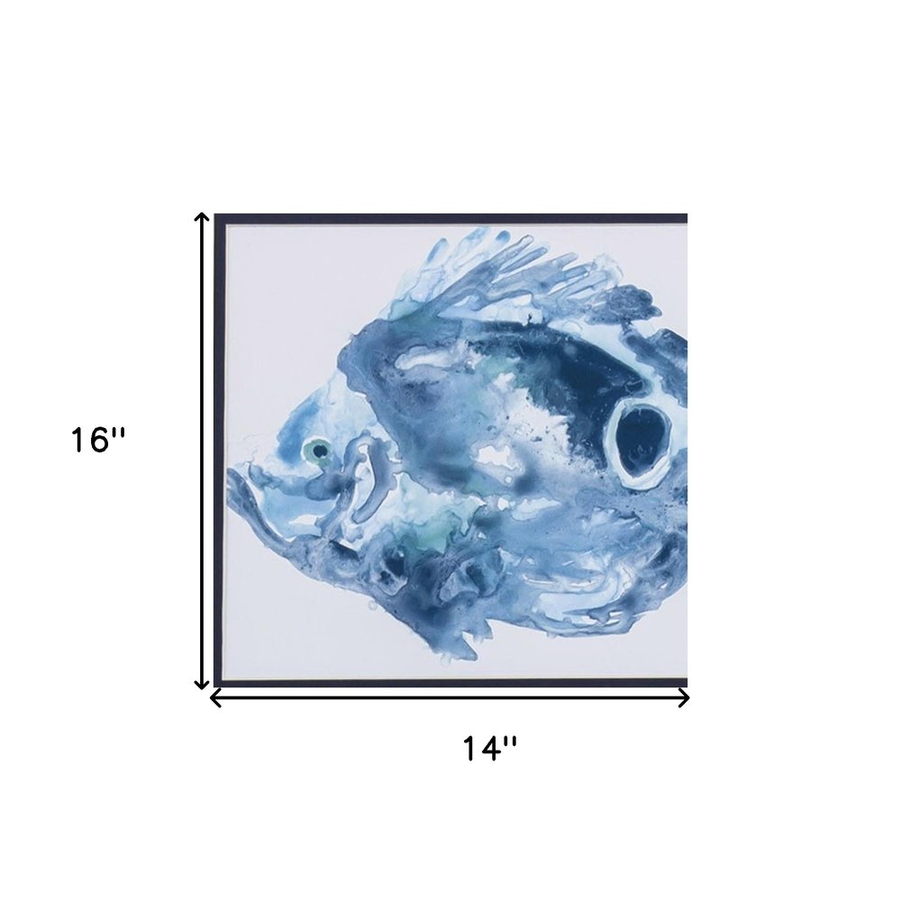 Set of Two 14" X 16" Blue Fish Wall Decor — view 4