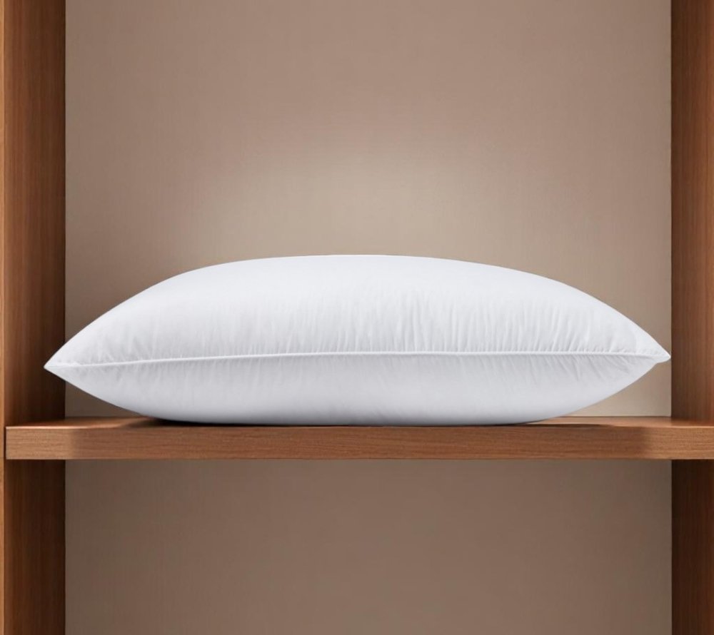 100% Cotton Lux Sateen Down Alternative Medium Hypoallergenic Queen Size Bed Pillow HomeRoots