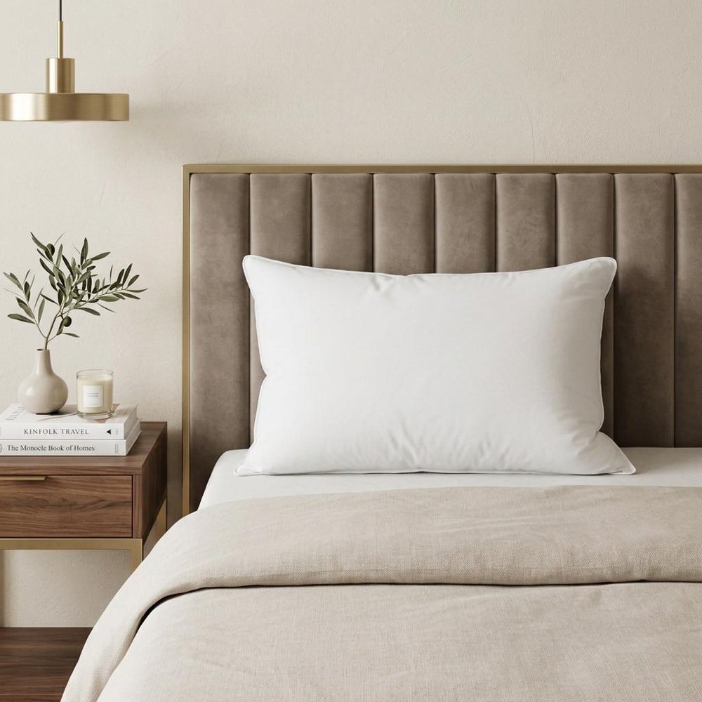 Lux Sateen Down Alternative King Size Firm Pillow HomeRoots