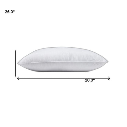 Set Of 2 Lux Sateen Down Alternative Standard Size Firm Pillows HomeRoots