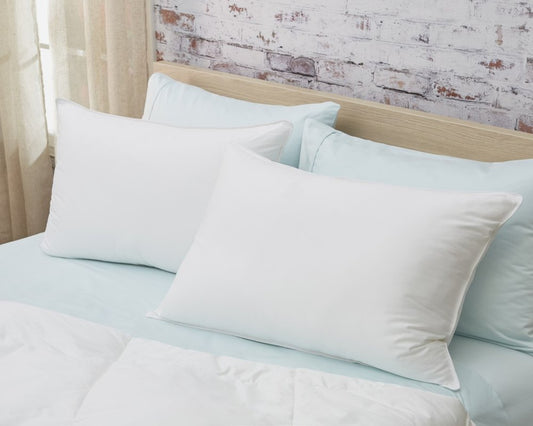 Set of Two Down Alternative Firm Queen Size Bed Pillows HomeRoots