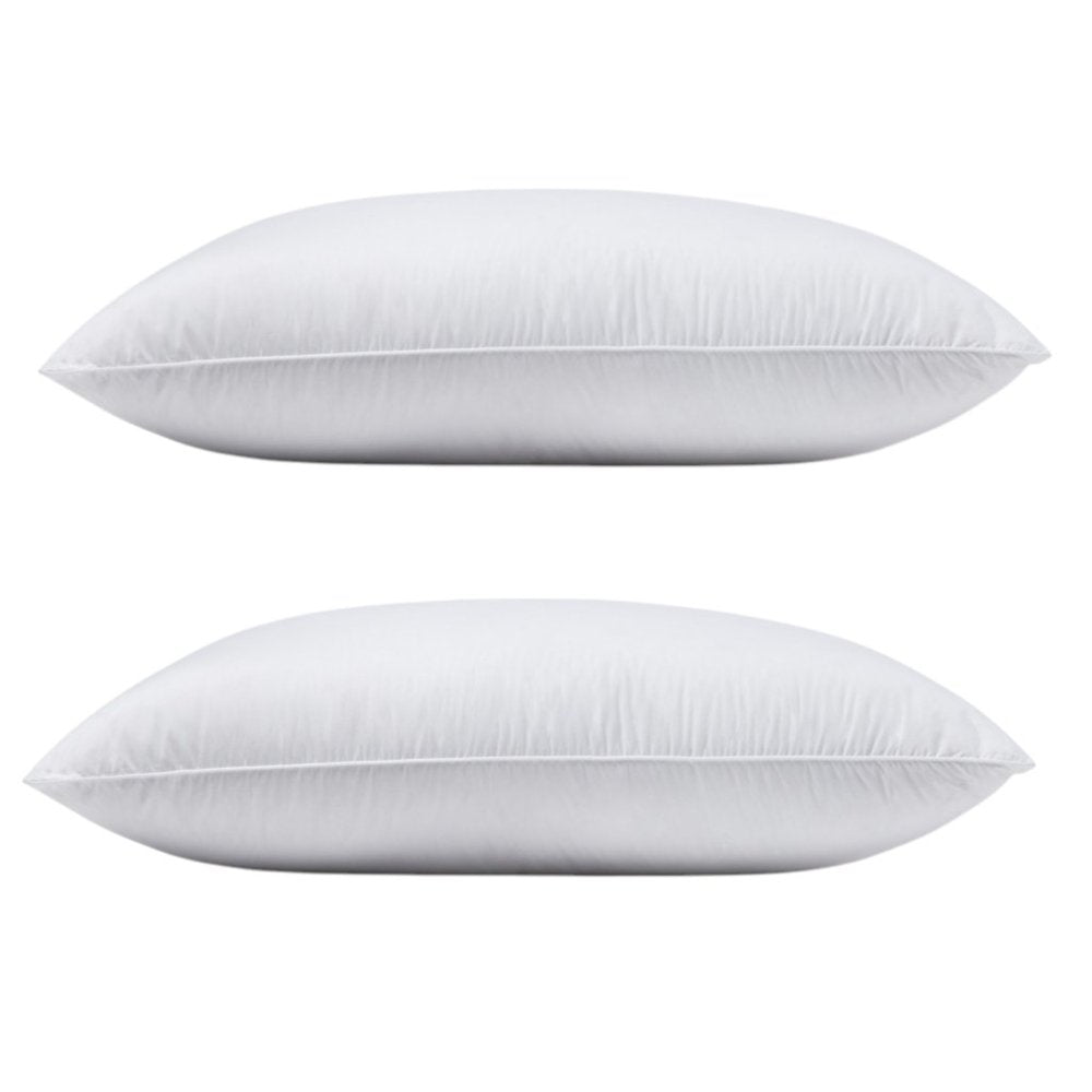 Set of Two Down Alternative Firm Queen Size Bed Pillows HomeRoots