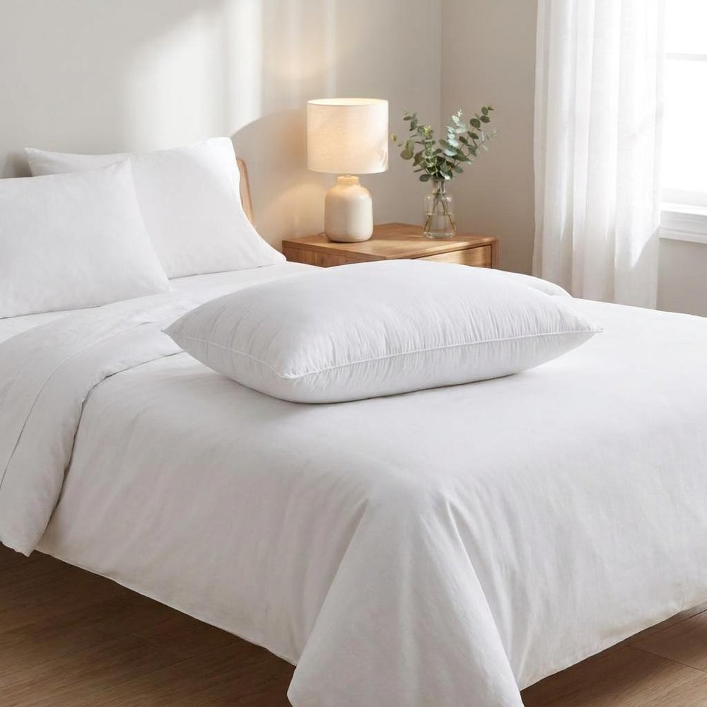 Premium Lux Siberian Down Standard Size Medium Pillow HomeRoots