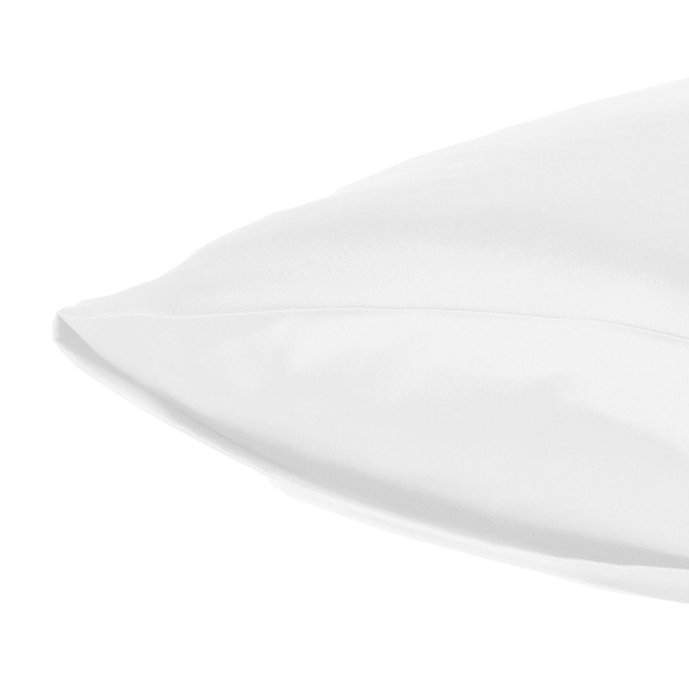 White Dreamy Set Of 2 Silky Satin King Pillowcases HomeRoots