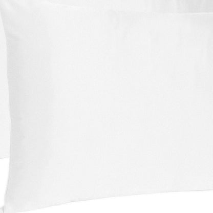 White Dreamy Set Of 2 Silky Satin King Pillowcases HomeRoots
