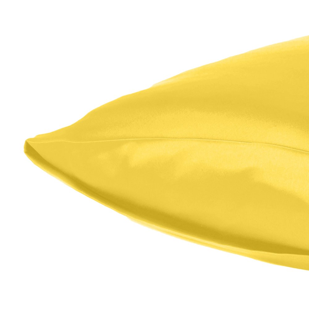 Lemon Dreamy Set Of 2 Silky Satin King Pillowcases HomeRoots