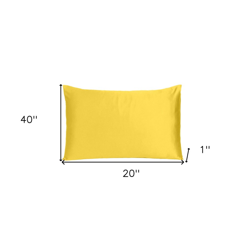 Lemon Dreamy Set Of 2 Silky Satin King Pillowcases HomeRoots
