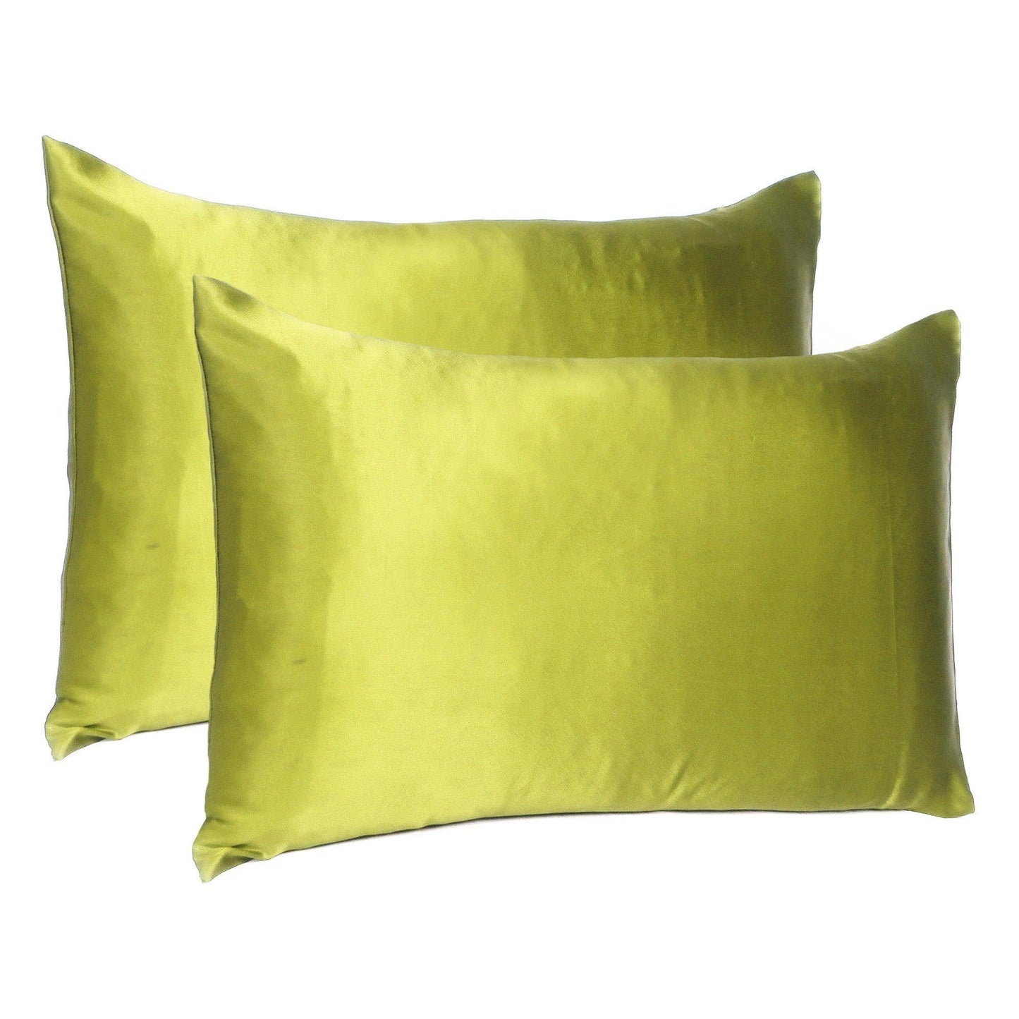 Lemongrass Dreamy Set Of 2 Silky Satin King Pillowcases - FurniFindUSA