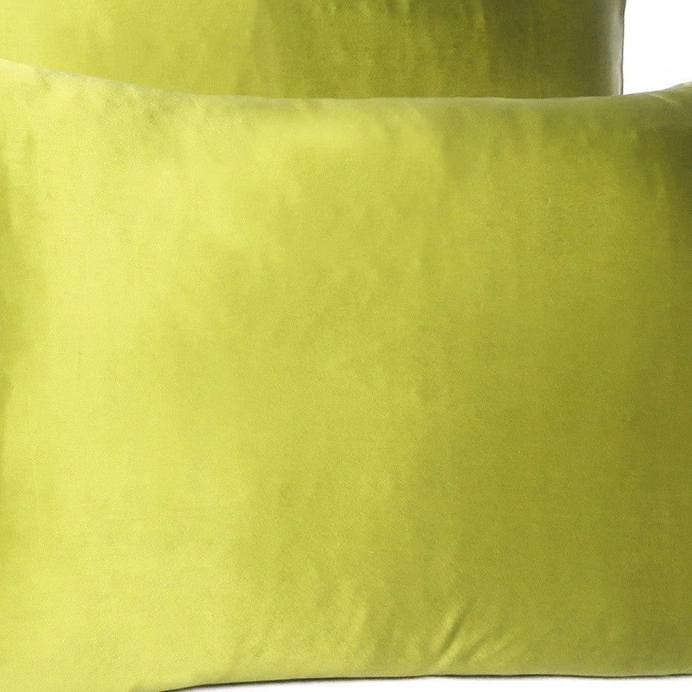 Lemongrass Dreamy Set Of 2 Silky Satin King Pillowcases - FurniFindUSA