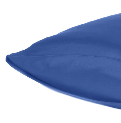 Navy Blue Dreamy Set Of 2 Silky Satin King Pillowcases HomeRoots
