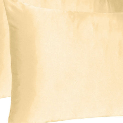 Pale Peach Dreamy Set Of 2 Silky Satin King Pillowcases HomeRoots