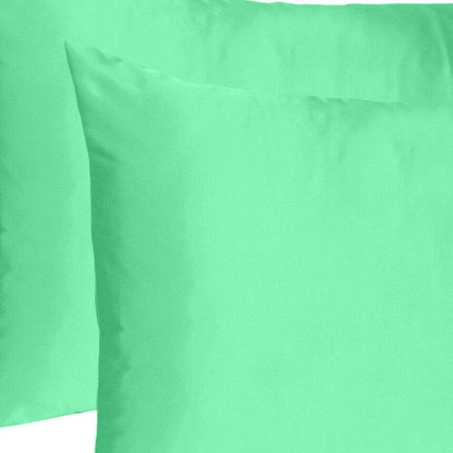 Green Dreamy Set Of 2 Silky Satin King Pillowcases HomeRoots