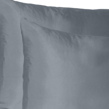 Dark Gray Dreamy Set Of 2 Silky Satin King Pillowcases HomeRoots