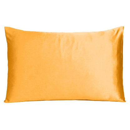 Apricot Dreamy Set Of 2 Silky Satin Standard Pillowcases HomeRoots