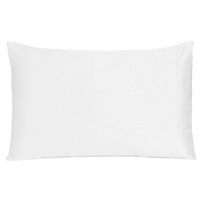 Set Of Two White Silky Satin Standard Pillowcases HomeRoots
