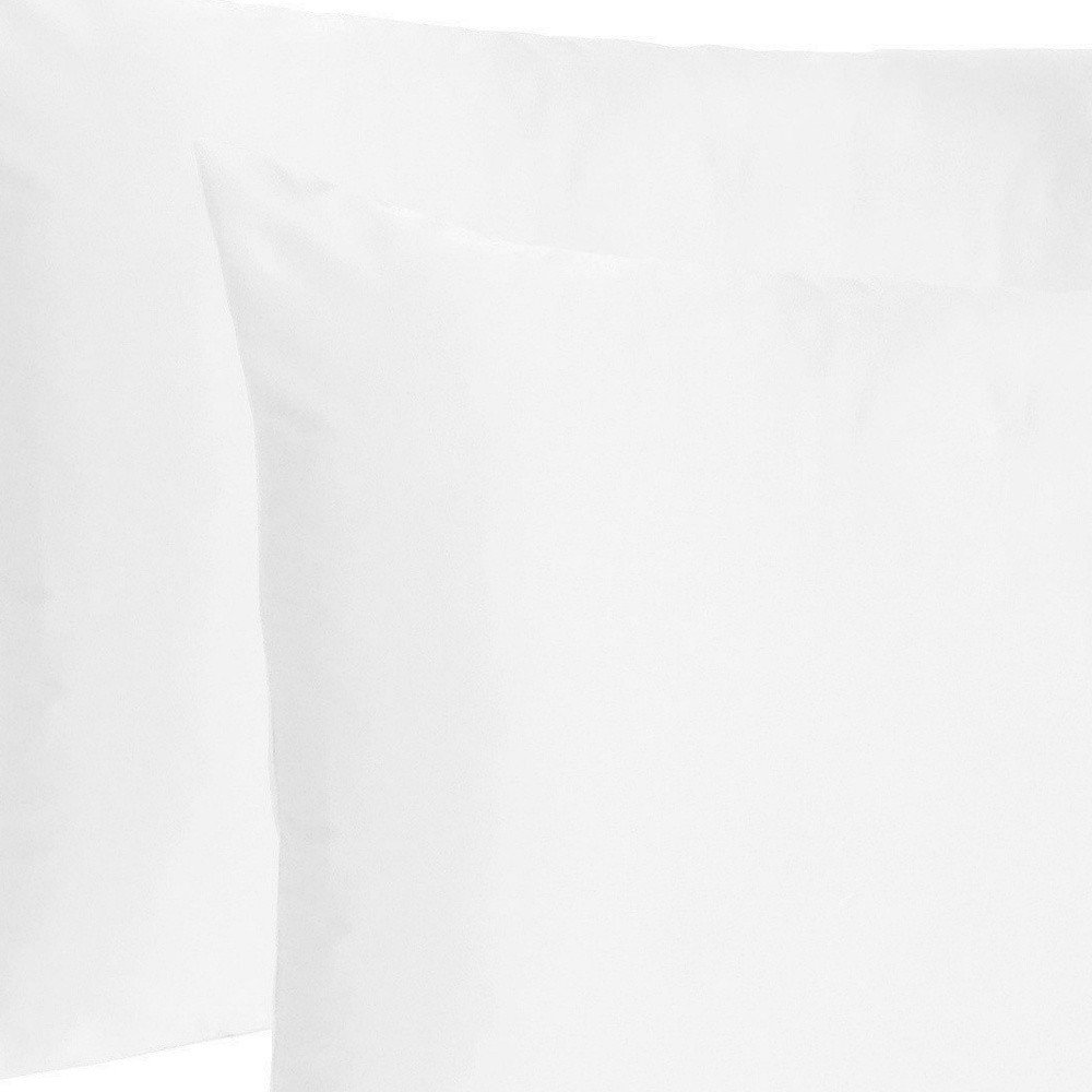 Set Of Two White Silky Satin Standard Pillowcases HomeRoots