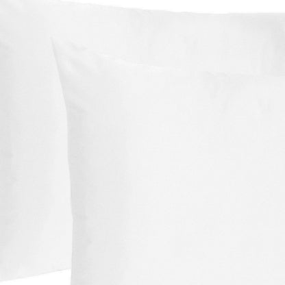 Set Of Two White Silky Satin Standard Pillowcases HomeRoots