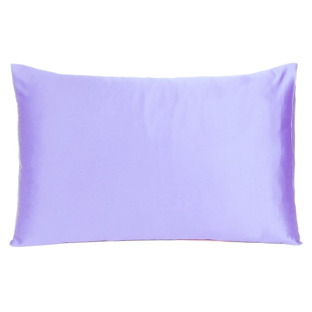 Purple Dreamy Set Of 2 Silky Satin Standard Pillowcases HomeRoots