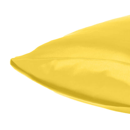 Lemon Dreamy Set Of 2 Silky Satin Standard Pillowcases