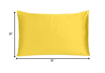 Lemon Dreamy Set Of 2 Silky Satin Standard Pillowcases HomeRoots