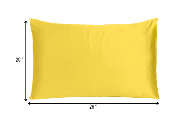 Lemon Dreamy Set Of 2 Silky Satin Standard Pillowcases - FurniFindUSA