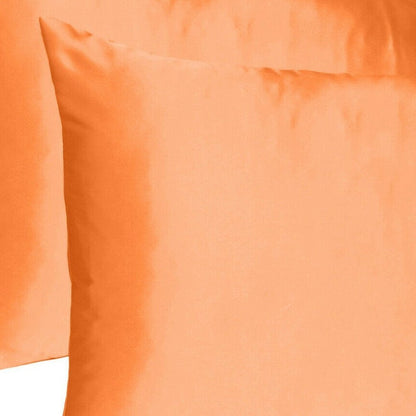 Orange Dreamy Set Of 2 Silky Satin Standard Pillowcases HomeRoots