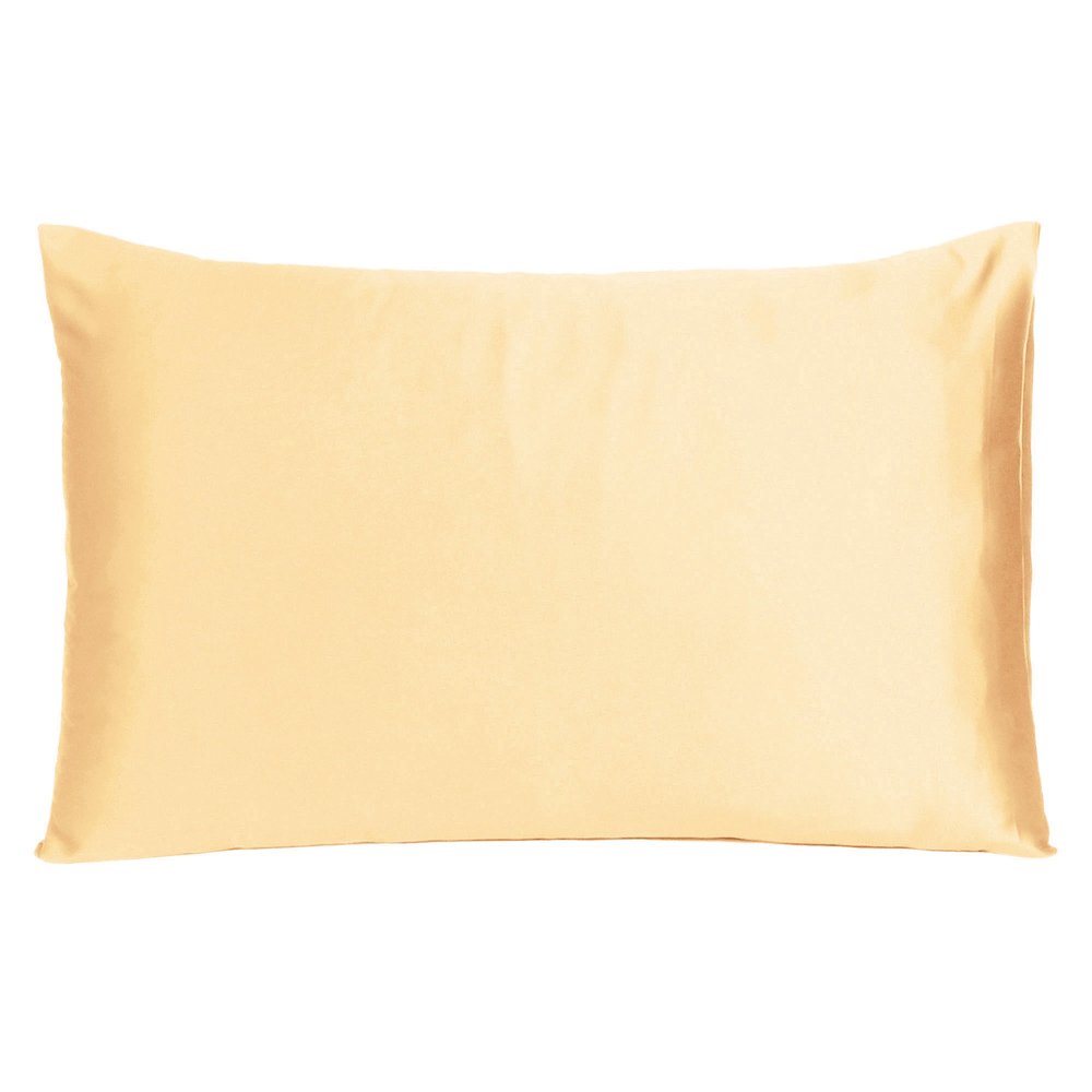 Pale Peach Dreamy Set Of 2 Silky Satin Standard Pillowcases HomeRoots