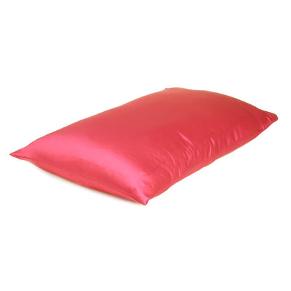 Two Piece Salmon Pink Dreamy Silky Satin Pillowcases HomeRoots