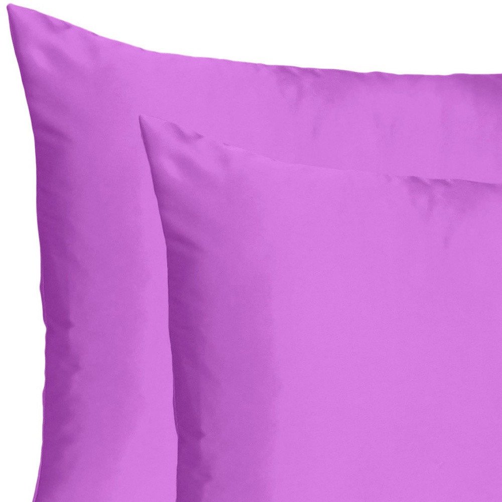 Purple Merlot Dreamy Set Of 2 Silky Satin Standard Pillowcases HomeRoots