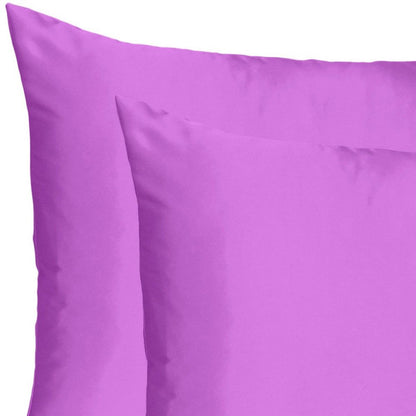 Purple Merlot Dreamy Set Of 2 Silky Satin Standard Pillowcases HomeRoots
