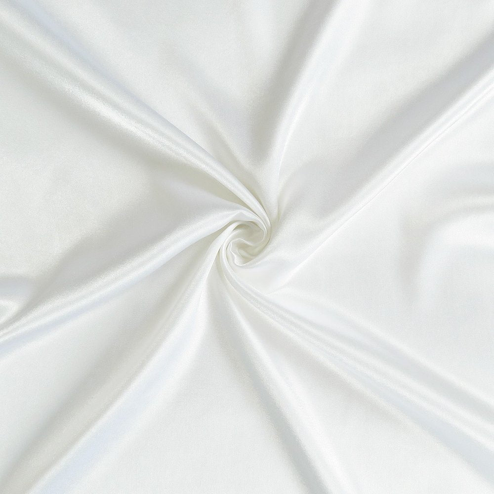 White Dreamy Set Of 2 Silky Satin Standard Pillowcases HomeRoots