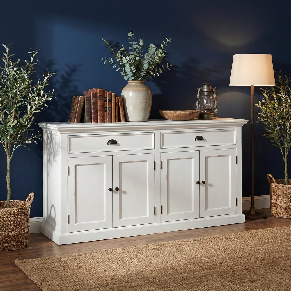 Modern Farmhouse White Buffet Server HomeRoots