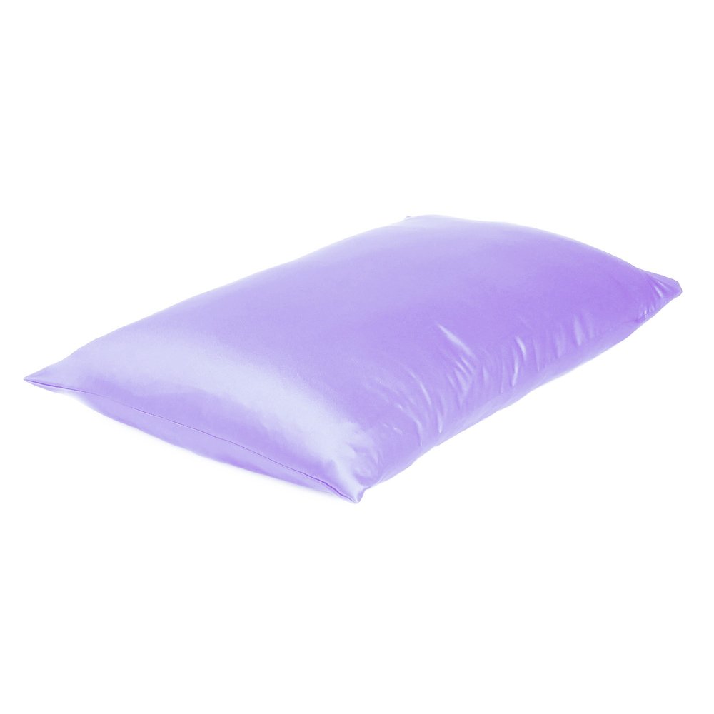 Purple Dreamy Set Of 2 Silky Satin Queen Pillowcases HomeRoots