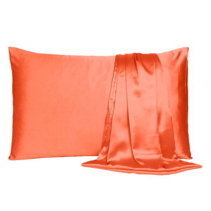 Poppy Dreamy Set Of 2 Silky Satin Queen Pillowcases - FurniFindUSA