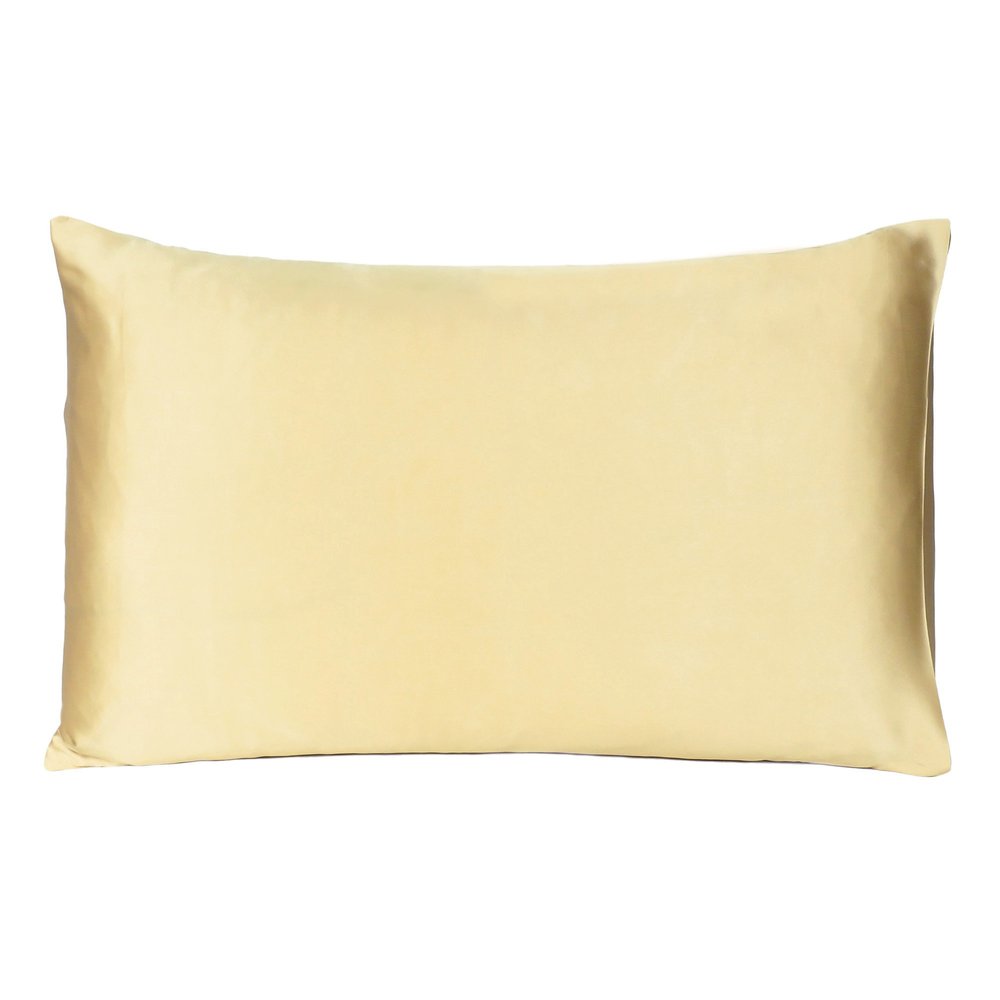 Gold Dreamy Set Of 2 Silky Satin Queen Pillowcases HomeRoots