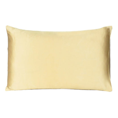 Gold Dreamy Set Of 2 Silky Satin Queen Pillowcases HomeRoots