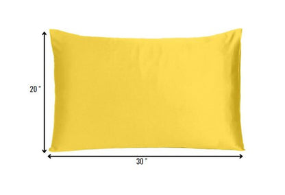 Lemon Dreamy Set Of 2 Silky Satin Queen Pillowcases HomeRoots