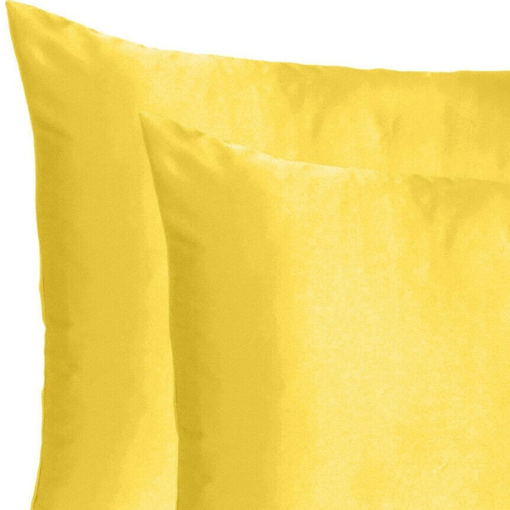 Lemon Dreamy Set Of 2 Silky Satin Queen Pillowcases HomeRoots