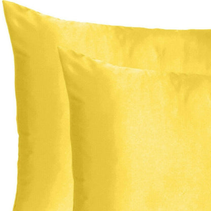 Lemon Dreamy Set Of 2 Silky Satin Queen Pillowcases HomeRoots