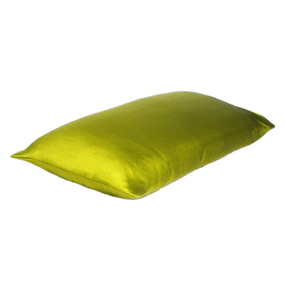 Set of Two Lemongrass Dreamy Silk Satin Queen Pillowcases HomeRoots