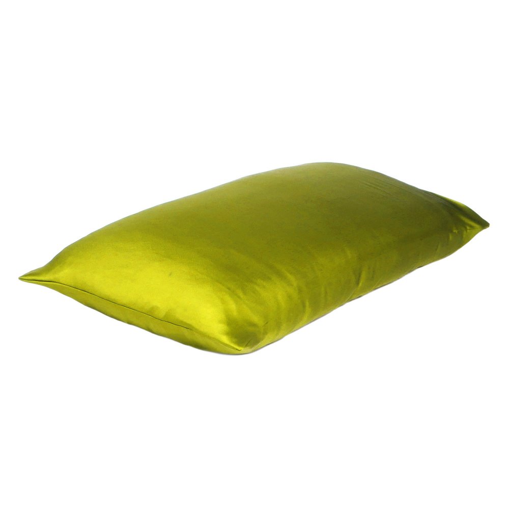 Set of Two Lemongrass Dreamy Silk Satin Queen Pillowcases HomeRoots
