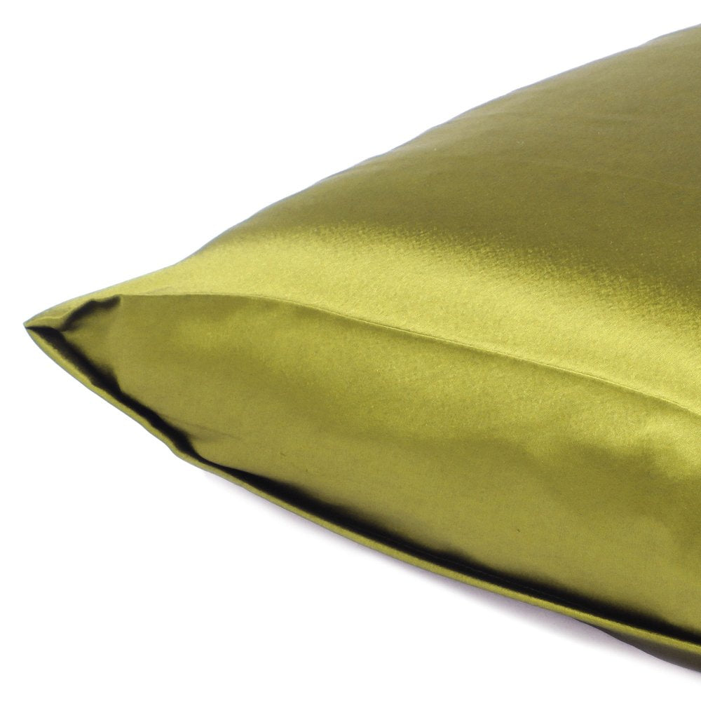 Set of Two Lemongrass Dreamy Silk Satin Queen Pillowcases HomeRoots